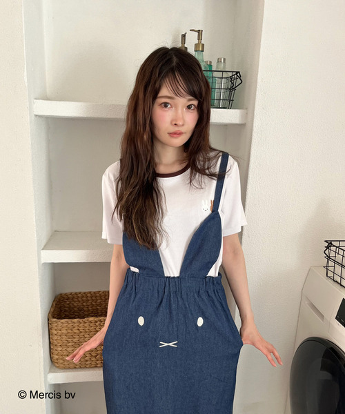 MIIA（ミーア）の「miffy トラベルTシャツ（Tシャツ/カットソー・レディース・オフホワイト/ブラック・FREE）」の6枚目の写真