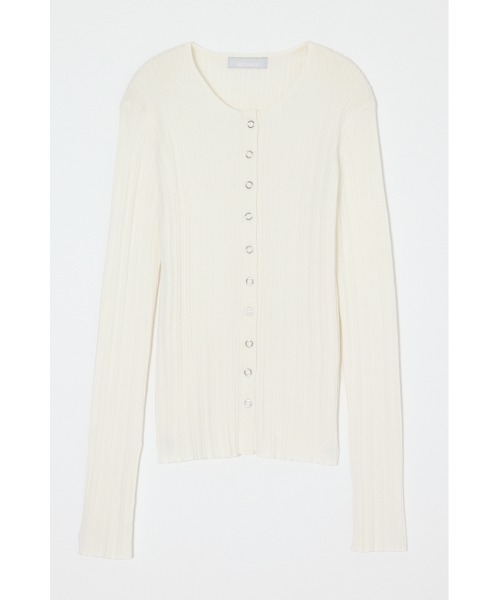 MOUSSY（マウジー）の「【26年AW新作】CONTRAST TRIM BUTTON UP ニット（ニット/セーター・レディース・ブラウン/ピンク/グレー/オフホワイト・FREE）」の12枚目の写真