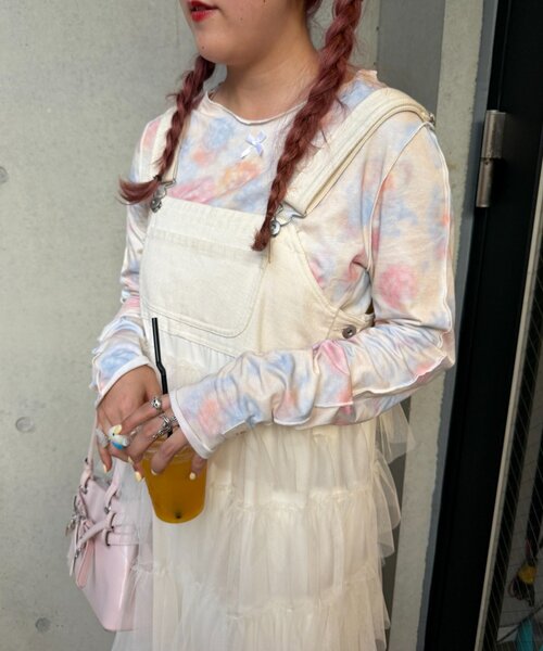 w closet(ダブルクローゼット)の「Am メローロンTシャツ(Tシャツ/カットソー・レディース・アイボリー/グリーン/イエロー・FREE)」の6枚目の写真