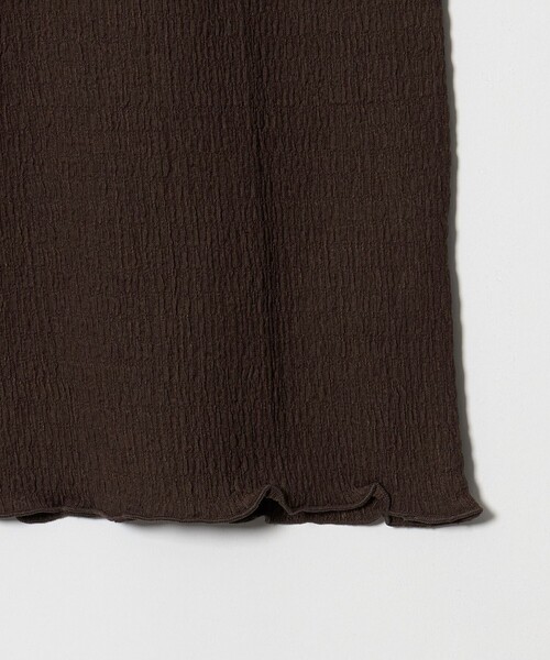 A DAY IN THE LIFE UNITED ARROWS(アデイインザライフユナイテッドアローズ)の「シャーリング ロングスリーブカットソー <A DAY IN THE LIFE>(Tシャツ/カットソー・レディース・ダークブラウン/オフホワイト/ベージュ・FREE)」の7枚目の写真