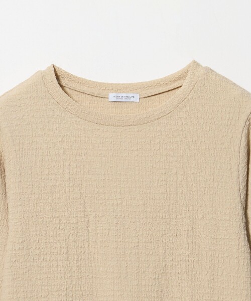 A DAY IN THE LIFE UNITED ARROWS(アデイインザライフユナイテッドアローズ)の「シャーリング ロングスリーブカットソー <A DAY IN THE LIFE>(Tシャツ/カットソー・レディース・ダークブラウン/オフホワイト/ベージュ・FREE)」の11枚目の写真