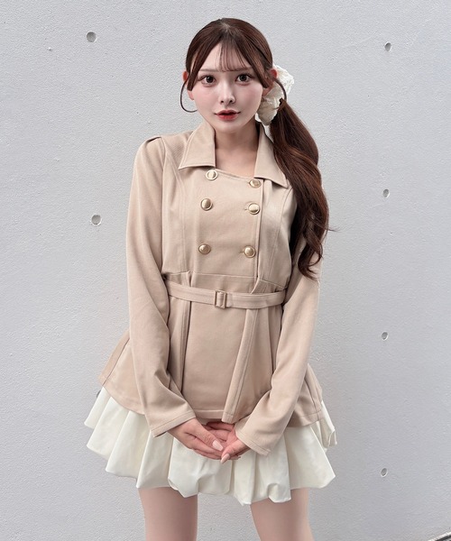 NOMAE(ノーマエ)の「ウエストマークダブルボタンブラウス(シャツ/ブラウス・レディース・ベージュ/ブラウン系その他/ベージュ系その他・FREE)」の2枚目の写真