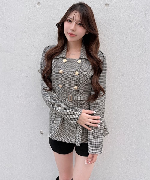 NOMAE(ノーマエ)の「ウエストマークダブルボタンブラウス(シャツ/ブラウス・レディース・ベージュ/ブラウン系その他/ベージュ系その他・FREE)」の13枚目の写真