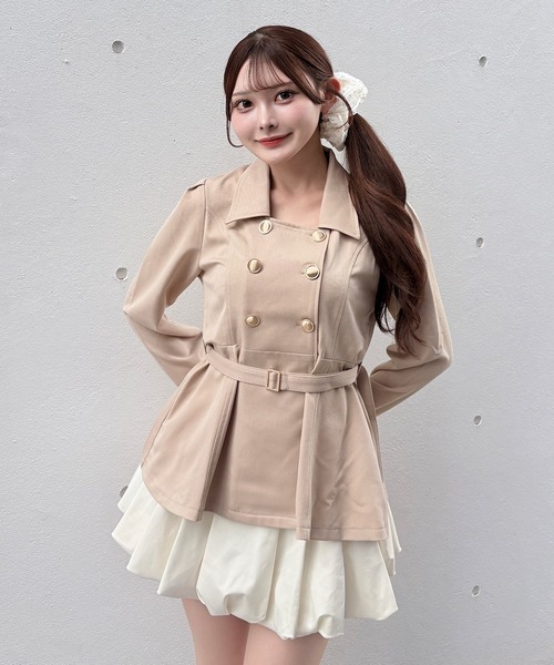 NOMAE(ノーマエ)の「ウエストマークダブルボタンブラウス(シャツ/ブラウス・レディース・ベージュ/ブラウン系その他/ベージュ系その他・FREE)」の5枚目の写真