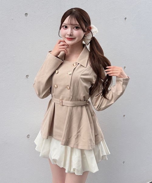 NOMAE(ノーマエ)の「ウエストマークダブルボタンブラウス(シャツ/ブラウス・レディース・ベージュ/ブラウン系その他/ベージュ系その他・FREE)」の6枚目の写真