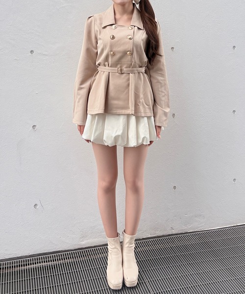 NOMAE(ノーマエ)の「ウエストマークダブルボタンブラウス(シャツ/ブラウス・レディース・ベージュ/ブラウン系その他/ベージュ系その他・FREE)」の10枚目の写真