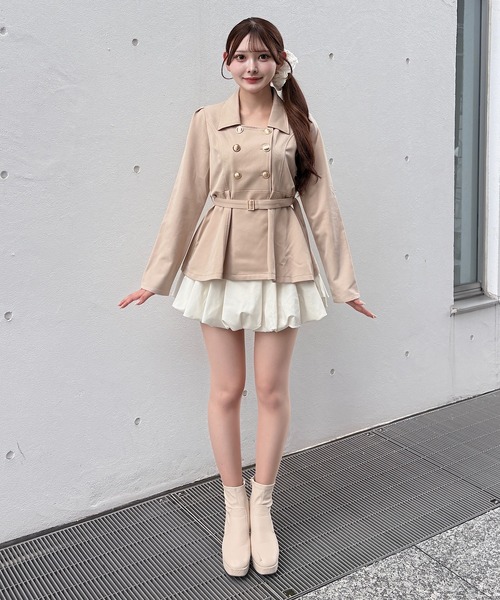 NOMAE(ノーマエ)の「ウエストマークダブルボタンブラウス(シャツ/ブラウス・レディース・ベージュ/ブラウン系その他/ベージュ系その他・FREE)」の7枚目の写真