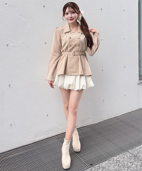 NOMAE(ノーマエ)の「ウエストマークダブルボタンブラウス(シャツ/ブラウス・レディース・ベージュ/ブラウン系その他/ベージュ系その他・FREE)」の9枚目の写真