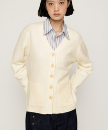 V NECK BUTTON CD Vネックボタンカーディガン 秋服