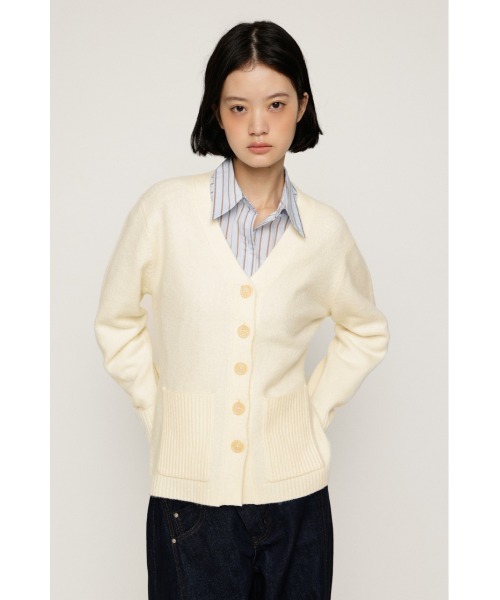 SLY（スライ）の「V NECK BUTTON CD Vネックボタンカーディガン 秋服（カーディガン/ボレロ・レディース・バーガンディー/アイボリー/杢グレー/ブラック・FREE）」の22枚目の写真