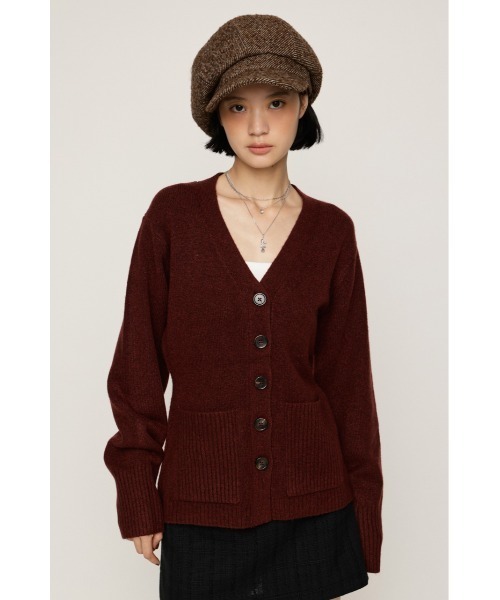 SLY（スライ）の「V NECK BUTTON CD Vネックボタンカーディガン 秋服（カーディガン/ボレロ・レディース・バーガンディー/アイボリー/杢グレー/ブラック・FREE）」の16枚目の写真