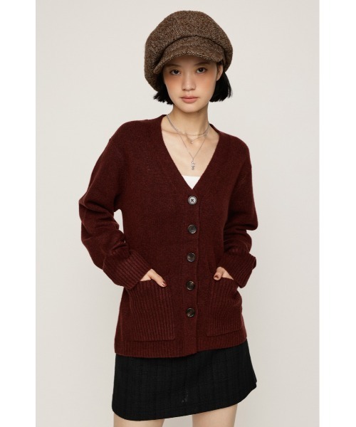 SLY（スライ）の「V NECK BUTTON CD Vネックボタンカーディガン 秋服（カーディガン/ボレロ・レディース・バーガンディー/アイボリー/杢グレー/ブラック・FREE）」の19枚目の写真
