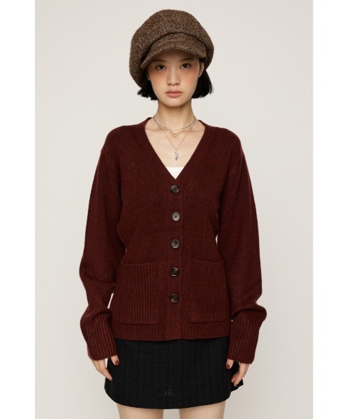SLY（スライ）の「V NECK BUTTON CD Vネックボタンカーディガン 秋服（カーディガン/ボレロ・レディース・バーガンディー/アイボリー/杢グレー/ブラック・FREE）」の21枚目の写真