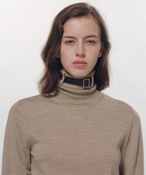 KEISUKEYOSHIDA（ケイスケヨシダ）の「Belted High-Neck Sweater（ニット/セーター・レディース・ブラック・S）」の11枚目の写真
