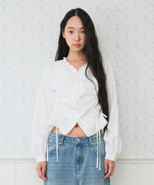 AMESWORLDWIDE（アメスワールドワイド）の「CLASSIC SHIRRING BLOUSE WHITE（シャツ/ブラウス・レディース・その他・FREE）」の6枚目の写真