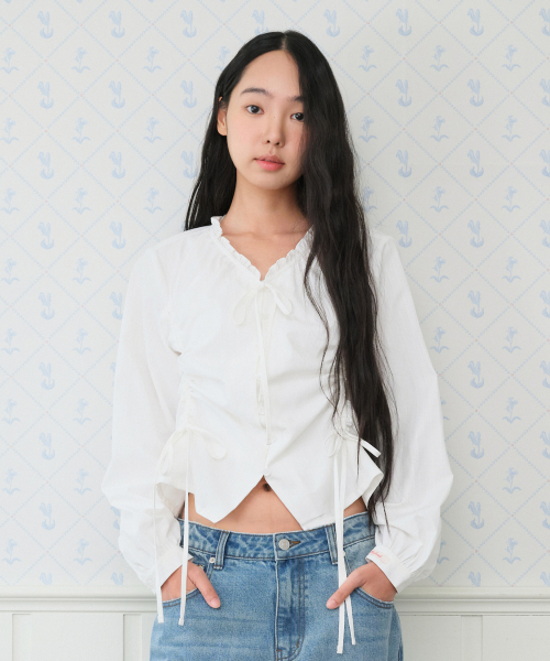 AMESWORLDWIDE（アメスワールドワイド）の「CLASSIC SHIRRING BLOUSE WHITE（シャツ/ブラウス・レディース・その他・FREE）」の8枚目の写真