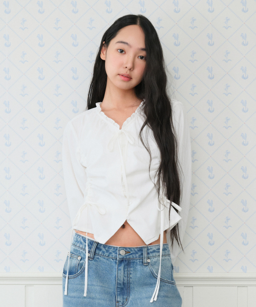 AMESWORLDWIDE（アメスワールドワイド）の「CLASSIC SHIRRING BLOUSE WHITE（シャツ/ブラウス・レディース・その他・FREE）」の9枚目の写真