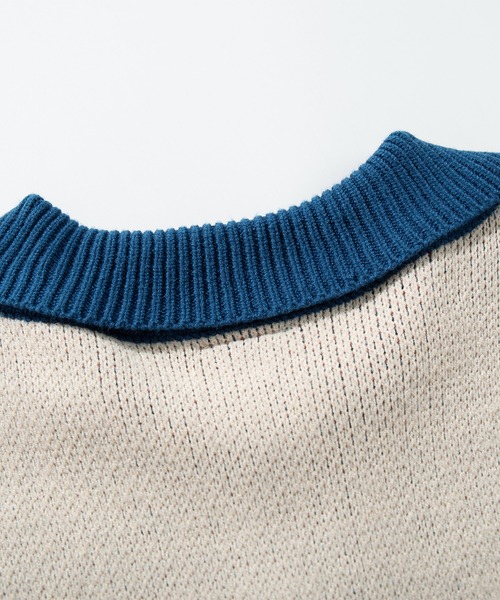 HOOK(フック)の「HOOK -original- 猫カフェポロ襟ニットプルオーバー(ニット/セーター・メンズ・ベージュ・XL/M/L)」の5枚目の写真