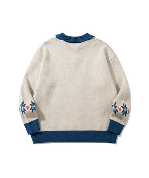 HOOK(フック)の「HOOK -original- 猫カフェポロ襟ニットプルオーバー(ニット/セーター・メンズ・ベージュ・XL/M/L)」の9枚目の写真