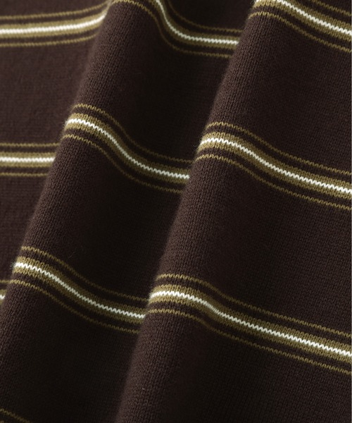 YLEVE(イレーヴ)の「YLEVE / HEAVYWEIGHT SOFT JERSEY BORDER LONG-SLEEVE T(Tシャツ/カットソー・レディース・カーキ/ワイン系・1)」の16枚目の写真