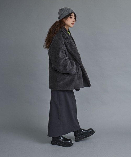 bohmal（ボマール）の「テディベアミドルボアコート（その他アウター・レディース・チャコールグレー/モカ/アイボリー/ブラウン・FREE）」の19枚目の写真