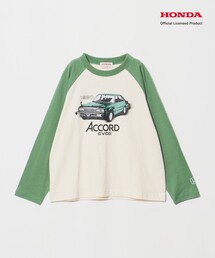 green label relaxing（グリーンレーベルリラクシング）の「【別注】＜URBAMENT＞Honda ラグラン Tシャツ / キッズ 140cm-150cm（Tシャツ/カットソー・キッズ）」