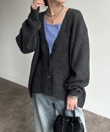 【WEB限定】 Vネックワイドカーディガン