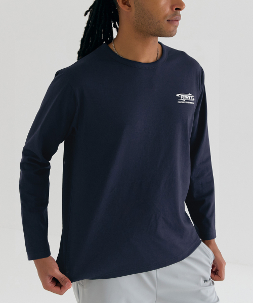 AIRIT(アイリット)の「ルーズフィット エッセンシャル LS AM1239 NV(Tシャツ/カットソー・メンズ・ネイビー・X-LARGE/XX-LARGE/XXX-LARGE)」の3枚目の写真