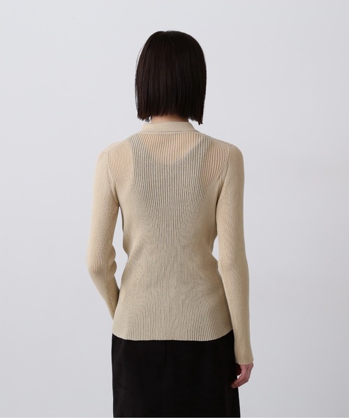 YLEVE(イレーヴ)の「YLEVE / SHEER RIB KNIT LONG SLEEVE POLO(ニット/セーター・レディース・ブラウン/カーキ/ブラック・1)」の13枚目の写真