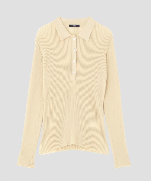 YLEVE(イレーヴ)の「YLEVE / SHEER RIB KNIT LONG SLEEVE POLO(ニット/セーター・レディース・ブラウン/カーキ/ブラック・1)」の16枚目の写真