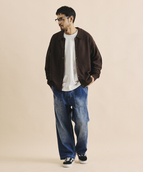 RED KAP(レッドキャップ)の「RED KAP/レッドキャップ 別注 ガーター編み ソリッド バルキー シャツカーディガン(カーディガン/ボレロ・メンズ・ブルー/ブラウン/ベージュ/ブラック・LARGE/MEDIUM)」の5枚目の写真