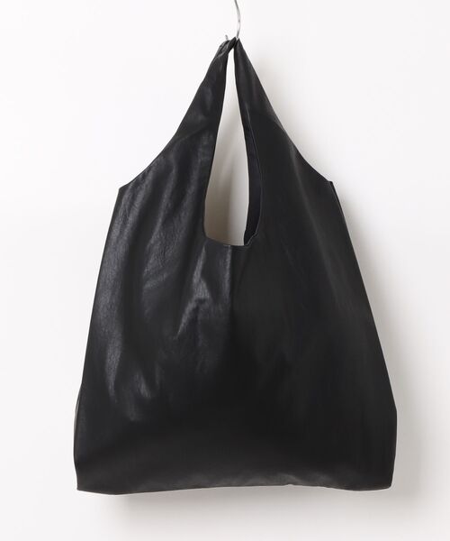 cache cache（カシュ カシュ）の「カシュカシュ cachecache / ワッペン付きショッパー（ショルダーバッグ・レディース・ブラック/ブラウン・FREE）」の3枚目の写真