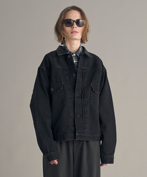 VICTIM ヴィクティム / ×HAGUN DENIM JACKET コラボレーションレザー襟デニムジャケット / VTM-26-O-104