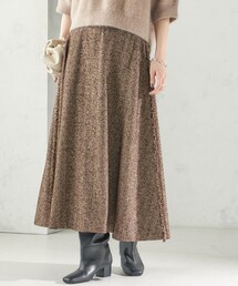 ラメ ツイード フレア スカート