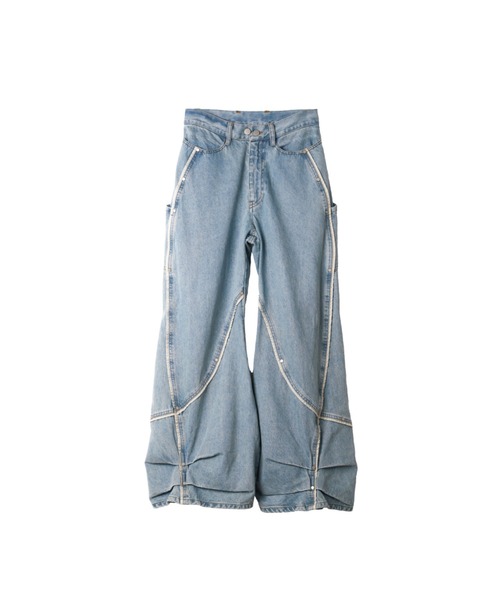 Knuth Marf(クヌースマーフ)の「curve utility denim pants(unisex)(デニムパンツ・レディース・ブルー/ブラック・MEDIUM/SMALL/X-SMALL)」の21枚目の写真