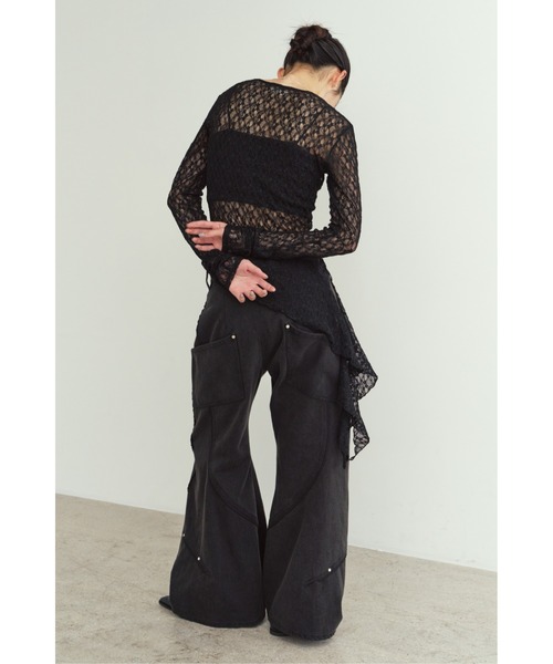 Knuth Marf(クヌースマーフ)の「curve utility denim pants(unisex)(デニムパンツ・レディース・ブルー/ブラック・MEDIUM/SMALL/X-SMALL)」の10枚目の写真