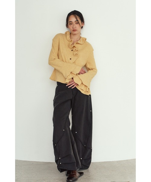 Knuth Marf(クヌースマーフ)の「curve utility denim pants(unisex)(デニムパンツ・レディース・ブルー/ブラック・MEDIUM/SMALL/X-SMALL)」の16枚目の写真