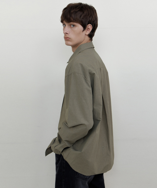 WEDNESDAY OASIS(ウェンズデーオアシス)の「ワークコットンシャツ_KHAKI(WB6SH13)(シャツ/ブラウス・メンズ・カーキ・FREE)」の4枚目の写真