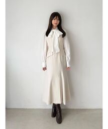 フェイクウールジャンスカワンピース