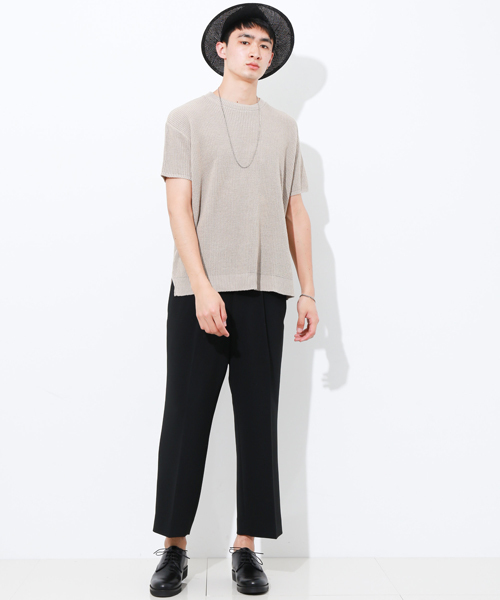 STUDIOUS（ステュディオス）の「 【ZOZO限定】STUDIOUS ドロップショルダー畦編みビッグニットT（Tシャツ/カットソー・メンズ・オフホワイト/グリーン/ベージュ・2/1/3）」の13枚目の写真