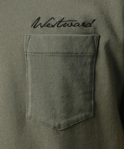 MONKEY TIME（モンキータイム）の「＜monkey time＞ エンブロ 1ポケット Vネック ショートスリーブ Tシャツ◆（Tシャツ/カットソー・メンズ・ホワイト/ブラック/オリーブ/ライトブルー・MEDIUM/SMALL/X-LARGE/LARGE）」の7枚目の写真