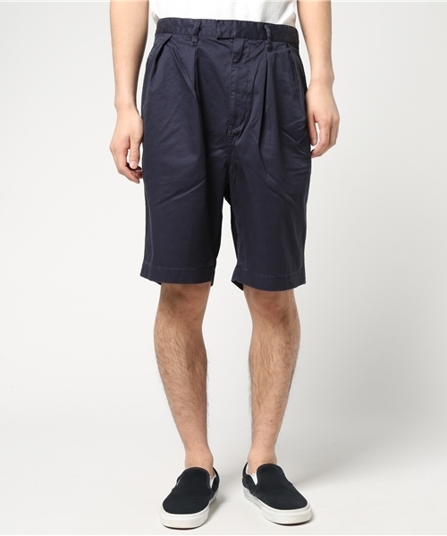 URBAN RESEARCH（アーバンリサーチ）の「UR 強撚ギャバワイドショーツ（その他パンツ・メンズ・ベージュ/ネイビー・LARGE/MEDIUM）」の5枚目の写真