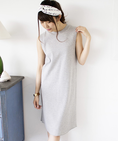 N.（N. Natural Beauty Basic）（エヌエヌナチュラルビューティーベーシック）の「ワッフルワンピース（ワンピース・レディース・グレー/ブルー/カーキ・MEDIUM）」の2枚目の写真