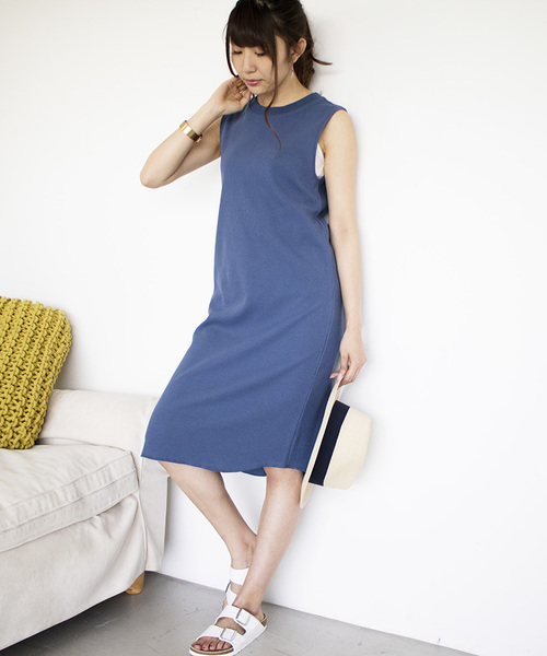 N.（N. Natural Beauty Basic）（エヌエヌナチュラルビューティーベーシック）の「ワッフルワンピース（ワンピース・レディース・グレー/ブルー/カーキ・MEDIUM）」の7枚目の写真