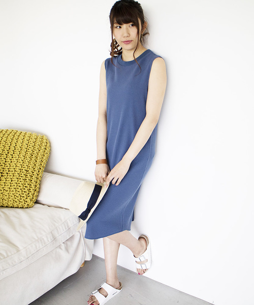 N.（N. Natural Beauty Basic）（エヌエヌナチュラルビューティーベーシック）の「ワッフルワンピース（ワンピース・レディース・グレー/ブルー/カーキ・MEDIUM）」の8枚目の写真