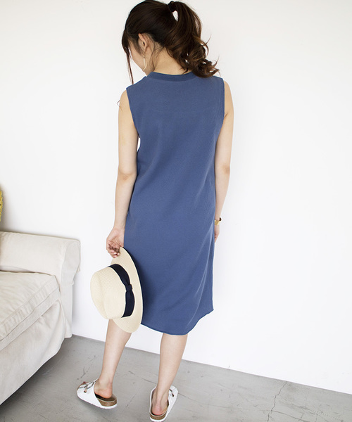 N.（N. Natural Beauty Basic）（エヌエヌナチュラルビューティーベーシック）の「ワッフルワンピース（ワンピース・レディース・グレー/ブルー/カーキ・MEDIUM）」の10枚目の写真