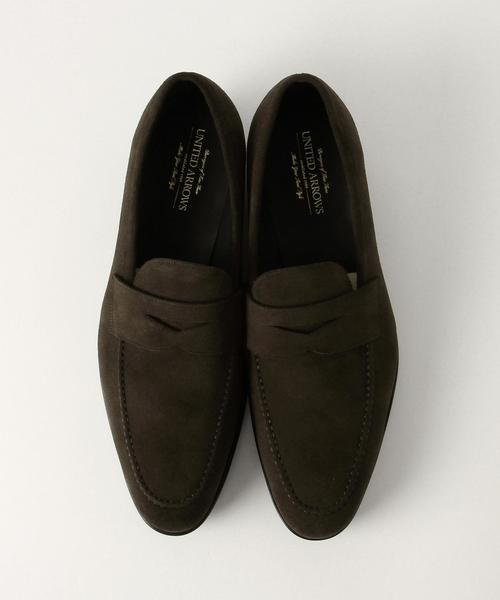 【新品】ユナイテッドアローズ ブラック スエード ローファー UNITED ARROWS（ユナイテッドアローズ）の「スエード ローファー