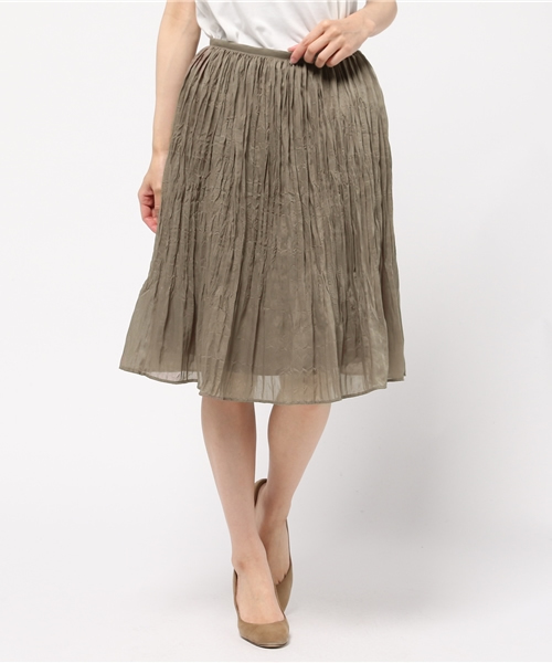 NATURAL BEAUTY BASIC（ナチュラルビューティーベーシック）の「ワッシャープリーツスカート（スカート・レディース・ホワイト系その他/オレンジ/ブラウン・SMALL/X-SMALL/MEDIUM）」の13枚目の写真