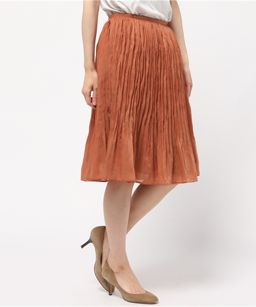 NATURAL BEAUTY BASIC（ナチュラルビューティーベーシック）の「ワッシャープリーツスカート（スカート・レディース・ホワイト系その他/オレンジ/ブラウン・SMALL/X-SMALL/MEDIUM）」の14枚目の写真