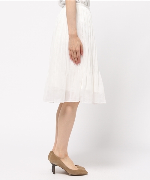 NATURAL BEAUTY BASIC（ナチュラルビューティーベーシック）の「ワッシャープリーツスカート（スカート・レディース・ホワイト系その他/オレンジ/ブラウン・SMALL/X-SMALL/MEDIUM）」の5枚目の写真